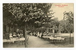 Neuhäuser, Kreis Samland Neuhäuser, Strandhalle, Garten 