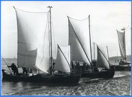 Pillkoppen, Kreis Samland Pillkoppen, Kurenkähne mit Fahrgästen 