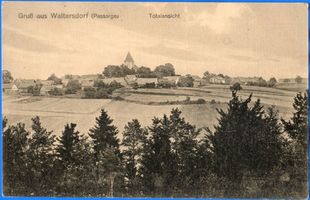 Waltersdorf Kr. Mohrungen, Kreis Mohrungen Waltersdorf Kr. Mohrungen, (Passarge) Totalansicht 