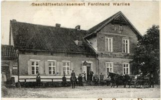 Drigelsdorf, Ort, Kreis Johannisburg Drygallen, Geschaftsetablissement Ferdinand Warlies 