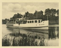  Masuren, Motorschiff  Ostmark  bei Rudczanny Masurische Seen