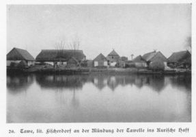 Tawe, Ort, Kreis Elchniederung Tawe, Fischerdorf an der Mündung der Tawelle ins Kurische Haff 