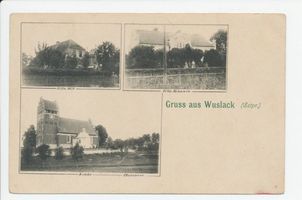 Wuslack Kr. Heilsberg, Kreis Heilsberg Wuslack Kr. Heilsberg, Villa Witt, Villa Schwark, Kirche 