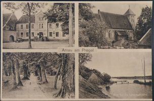 Arnau Kr. Samland, Kreis Samland Arnau, Gasthaus, Kirche, Lindenallee, Landungsbrücke Arnau, Gaststätten