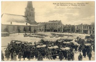 Schloßberg, Kreisstadt, Kreis Schloßberg Pillkallen Kr. Schloßberg, Das zerstörte Pillkallen Erster Weltkrieg