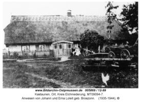 Kastaunen Kr. Elchniederung, Ort, Kreis Elchniederung 