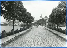 Lyck, Stadt, Kreis Lyck Lyck, Blick von der Brücke auf die Stadt 
