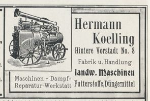 Königsberg (Pr.), Stadtkreis Königsberg Hintere Vorstadt 8 Königsberg (Pr.), Hintere Vorstadt, Landwirtschaftliche Maschinen, Hermann Koelling Кёнигсберг (Пр.), Заднее предместье, сельскохозяйственные машины, Герман Кёллинг