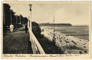 Neukuhren, Kreis Samland Neukuhren, Strandpromenade und Strand 