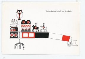Karkeln, Kreis Elchniederung Karkeln Kr. Elchniederung, Kurenkahnwimpel aus Karkeln 