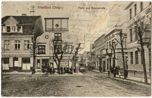 Friedland (Ostpr.), Kreis Bartenstein Friedland (Ostpr.), Markt und Rosenstraße 