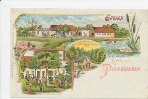 Angerlinde, Ort, Kreis Insterburg Pieragienen, Etablissement, Aussicht, Gartenrestaurant 