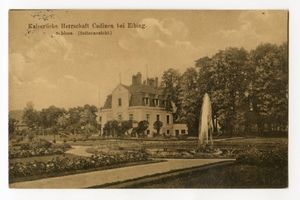 Cadinen, Kreis Elbing Cadinen, Schloss, Seitenansicht 
