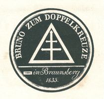 Braunsberg Kr. Braunsberg, Kreis Braunsberg Braunsberg, Zeichen der Freimaurerloge Bruno zum Doppelkreuz 