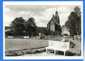 Wartenburg Kr. Allenstein, Stadt, Kreis Allenstein Wartenburg Kr. Allenstein, Volksgarten, Kirche 