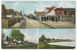Stollendorf, Kreis Johannisburg Wiersbinnen, Militärkantine, Mühle, See 