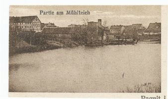 Ragnit, Kreis Tilsit-Ragnit Ragnit, Partie am Mühlteich Рагнит, вид у мельничного пруда