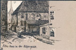 Königsberg (Pr.), Stadtkreis Königsberg Königsberg (Pr.), Altes Haus in der Hökergasse, Zeichnung II Кёнигсберг (Пр.), старый дом в Хёкергассе, рисунок, II