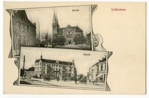 Eydtkau, Kreis Ebenrode Markt Eydtkuhnen, Kirche und Markt 
