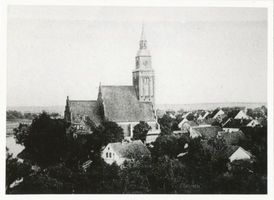 Schippenbeil, Kreis Bartenstein Schippenbeil, Ortsansicht mit Kirche 