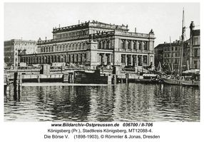 Königsberg (Pr.), Stadtkreis Königsberg  Königsberg, Börse am Pregel