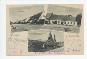 Waldhausen Kr. Insterburg, Ort mit Domäne und Strommeisterei, Kreis Insterburg Groß Bubainen, Dorfstraße, Gasthaus, zerstörte Domäne 