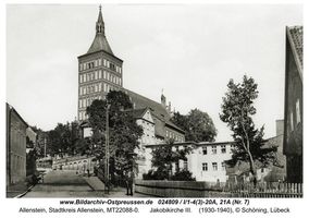 Allenstein, Stadtkreis Allenstein  Allenstein, Jakobikirche