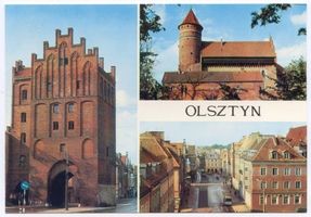 Allenstein, Stadtkreis Allenstein Allenstein, Ortsansichten, Hohes Tor, Schloß, Markt Алленштайн, виды местечка: Высокие ворота, замок, рынок