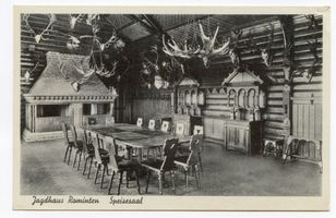 Jagdhaus Rominten, Kreis Goldap Jagdhaus Rominten, Speisesaal охотничий дом Роминтен, обеденный зал