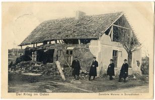 Dankfelde, Kreis Lötzen Schedlisken Kr. Lötzen, Zerstörte Meierei Шедлискен, окр. Лётцен, разрушенная молочная ферма