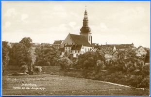 Insterburg, Stadt, Stadtkreis Insterburg Insterburg, Partie an der Angerapp und Lutherkirche VI Инстербург, местность у Ангерапп и церкви Лютера, VI