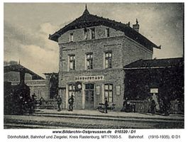 Dönhofstädt, Bahnhof und Ziegelei, Kreis Rastenburg 
