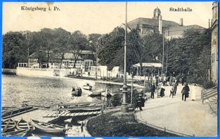 Königsberg (Pr.), Stadtkreis Königsberg Königsberg, Schlossteich mit Stadthalle XVII Кёнигсберг, Замковый пруд с городской залой, XVII