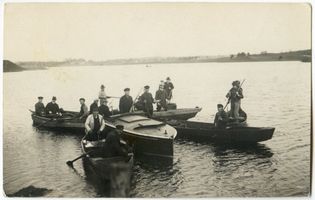  Gr. Damerausee bei Gilgenburg, Heimkehr von der Entenjagt Большое озеро Дамерау у Гильгенбурга, возвращение с утиной охоты