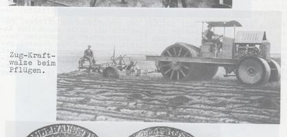 Königsberg (Pr.), Stadtkreis Königsberg Königsberg, Uniongießerei, Werft, Zug-Kraftwalze beim Pflügen Königsberg, Union-Giesserei