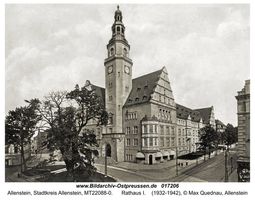 Allenstein, Stadtkreis Allenstein  Allenstein, Neues Rathaus