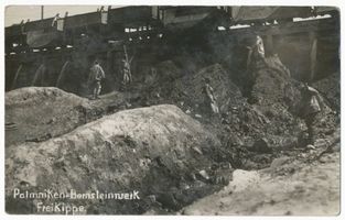 Palmnicken, Kreis Samland Palmnicken, Bernsteinwerk, Tagebau, Freikippe II Ostpreußen, Bernsteingewinnung und -verarbeitung