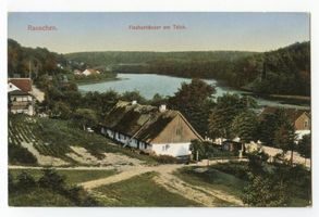 Rauschen Kr. Samland, Kreis Samland Rauschen Kr. Samland, Fischerhäuser am Teich 