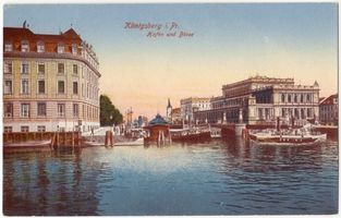 Königsberg (Pr.), Stadtkreis Königsberg Königsberg (Pr.), Hafen und Börse Königsberg, Börse am Pregel