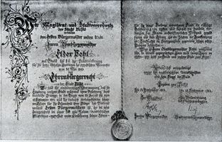 Tilsit, Stadt, Stadtkreis Tilsit Tilsit, Ehrenbürgerbrief für Oberbürgermeister Pohl 