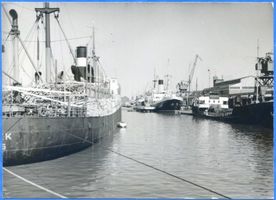 Memel, Stadt, Stadtkreis Memel Memel, Dampferanlegestelle im Hafen Memel, Hafenmotive