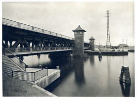 Königsberg (Pr.), Stadtkreis Königsberg Königsberg (Pr.), Eisenbahnbrücke über den Pregel Königsberg, Pregel