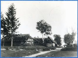 Drawöhnen, Kreis Memel Drawöhnen, Typisch litauische Dorfstraße Дравёнен, типично литовская деревенская улица