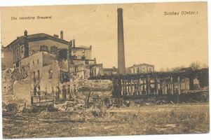 Soldau, Kreis Neidenburg Soldau, zerstörte Brauerei Erster Weltkrieg