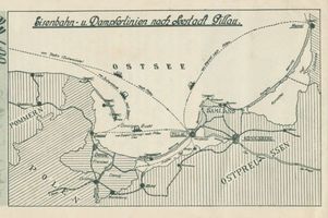 Pillau, Seestadt, Kreis Samland Pillau, Seestadt, Eisenbahn- und Dampferlinien nach Pillau Pillau, Kr. Samland