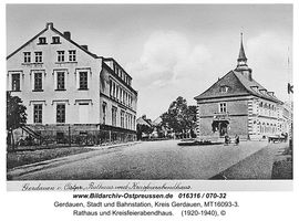 Gerdauen, Stadt und Bahnstation, Kreis Gerdauen  