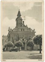 Soldau, Kreis Neidenburg Soldau, Markt mit Rathaus IV 