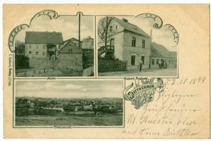 Wehrkirchen, Ort, Kreis Goldap Szittkehmen, Mühle, Kaiserl. Postamt, Totalansicht Зитткемен, мельница, императорский почтамт, полный вид