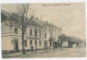 Gehlenburg, Kreis Johannisburg Bialla Kr. Johannisburg, Markt mit Postamt 