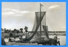 Gilge, Kreis Labiau Gilge, Fischerboot im Hafen 